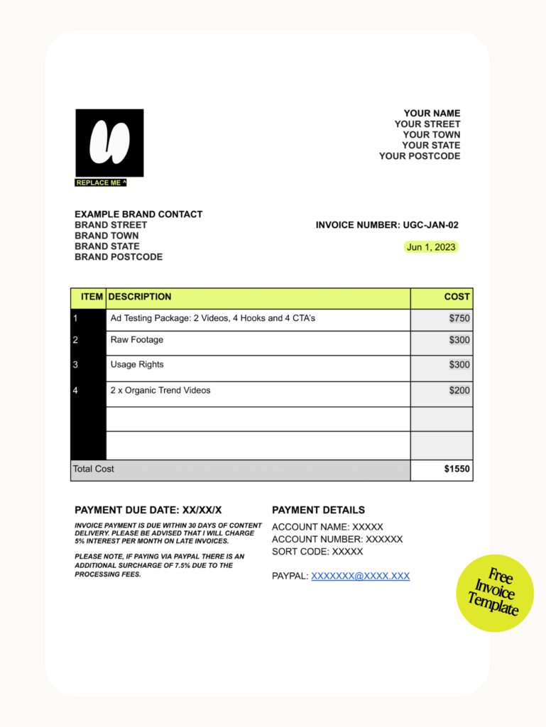 PayPal Invoice template (FREE - Updated 2023) - Bonsai