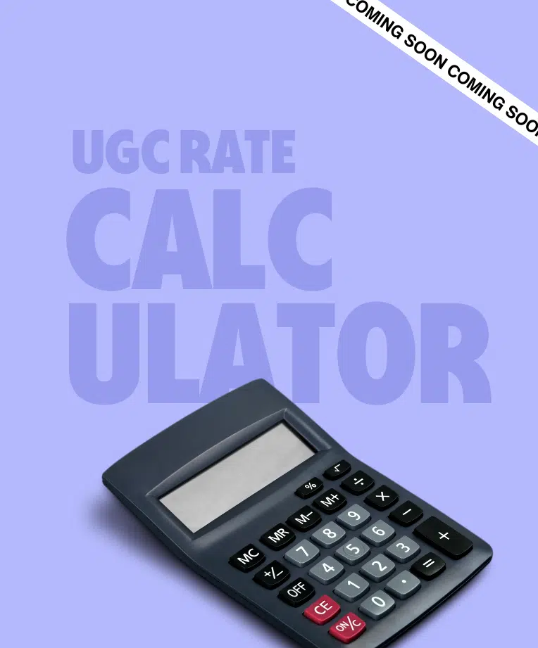 The UGC Rate Calculator - work out how much to charge for UGC